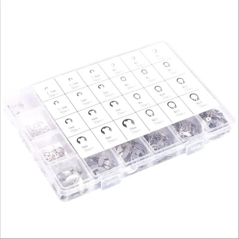All In One Heavy Duty E Clips And C Clips Retaining Rings Kit In 304 Stainless Steel With 327 Pcs For Automotive Machinery And DIY Projects