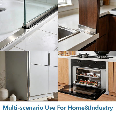 50-Piece 304 Stainless Steel Shim Stock Assortment used in various home and industrial settings for alignment and spacing