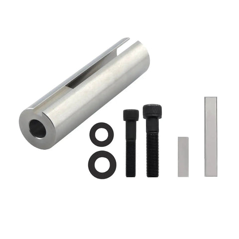 304 Stainless Steel Engine Bearing Sleeve Adapter with bolts and washers for crankshaft diameter extension from 1 inch to 1-1/8 inch.