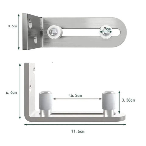 Adjustable Floor Guide For Sliding Barn Doors, Wall And Door Bottom Roller, Stainless Steel, Corrosion-Resistant for quiet operation