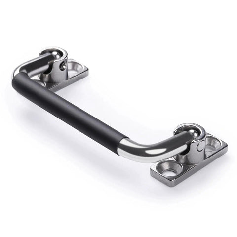 304 Stainless Steel Foldable Cabinet And Drawer Pull Handles With Rubber Grip 90 Degree Folding Four And A Half Inch Length
