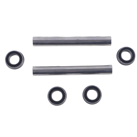 2X Stainless Steel Front Wheel Axle And Bearing Conversion Kit For Husqvarna 6 Inch Wheel Sleeves shown uninstalled
