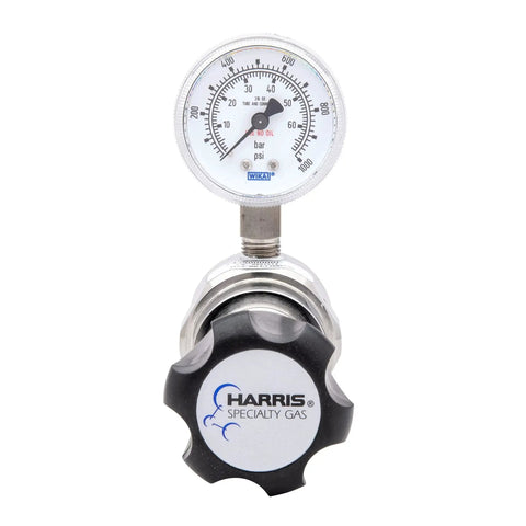 High Purity Stainless Steel Gas Regulator For Nitrogen Helium Argon Carbon Dioxide Hydrogen Oxygen 0 To 500 PSIG Single Stage Pipeline Regulator Model HP743