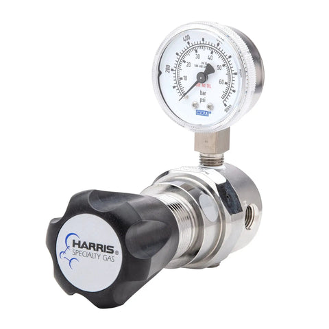 High Purity Stainless Steel Gas Regulator For Nitrogen Helium Argon Carbon Dioxide Hydrogen Oxygen 0 To 500 PSIG Single Stage Pipeline