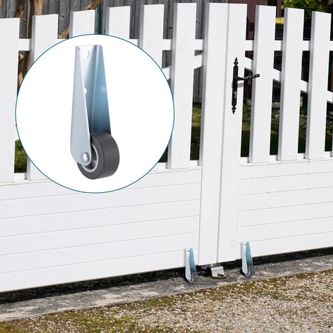 1 Piece 1.6 Inch Gate Caster Wheel Replacement In Stainless Steel Housing With Anti Friction Rubber Wheel for wooden gate