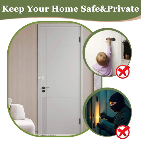 Interior door showcasing 4 Inch Stainless Steel Gate Latch, Anti-Theft Heavy Duty Safety Door Lock, MS9001W installed, ensuring security.