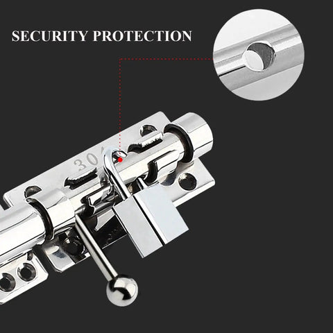 Slide Bolt Gate Latch Thickened 304 Stainless Steel Heavy Duty Barrel Bolt With Padlock Hole And Dust Canister close-up image