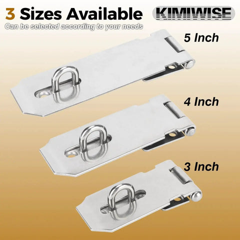 Stainless Steel Hasp Latch Heavy Duty Padlock Latch For Gates Doors Cabinets And Sheds 3 Inch Safety Hasps With Screws Rust Resistant