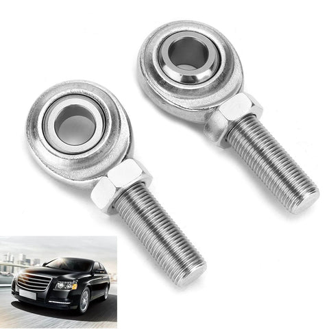 2 pcs right hand rod end heim joints, 1/2 inch bore with 1/2-20 male thread, stainless steel construction for rust resistance