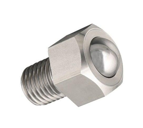 Stainless Steel Hex M16 Bolt Hexagon Head Screw Type Ball Transfer Unit for Upward Facing Applications - VXB Ball Bearings