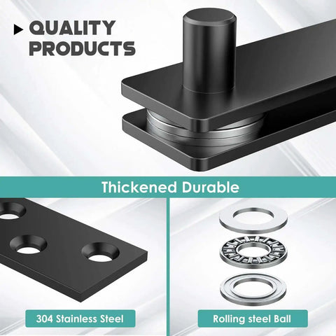 Hidden Pivot Door Hinges For Wood Rooms And Bookcases, Heavy Duty Hidden Door System with 304 stainless steel components