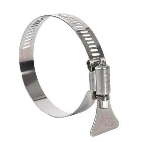 2 Inch Adjustable Hose Clamps 5 Pack With Easy Turn Thumb Screw 1.5 To 2.5 Inch Diameter 304 Stainless Steel Corrosion Resistant Clamp