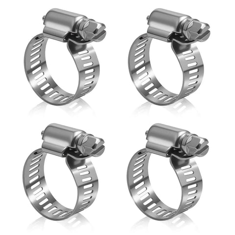 316L Stainless Steel Hose Clamps Marine Grade Heavy Duty Adjustable Band Clamp Set Of Four 13 To 19 Mm And One Half To Three Quarters Inch