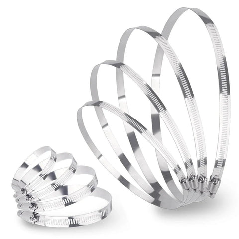 10 Pack 3 Inch Stainless Steel Hose Clamps Worm Gear Duct Clamps Adjustable From 3 Inch To 3 Point 5 Inch 75 To 90mm Premium 304 Stainless Steel Durable Rust Resistant For Dryer Vent Hose And Fuel Line