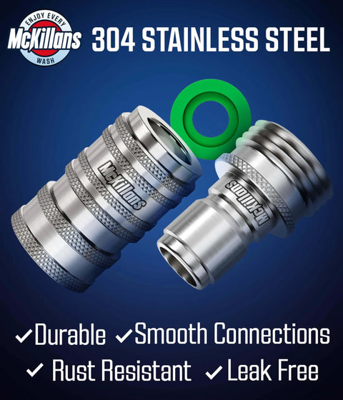Automatic Garden Hose Quick Connect System With Stainless Steel Fittings Universal Fit Water Hose Connectors