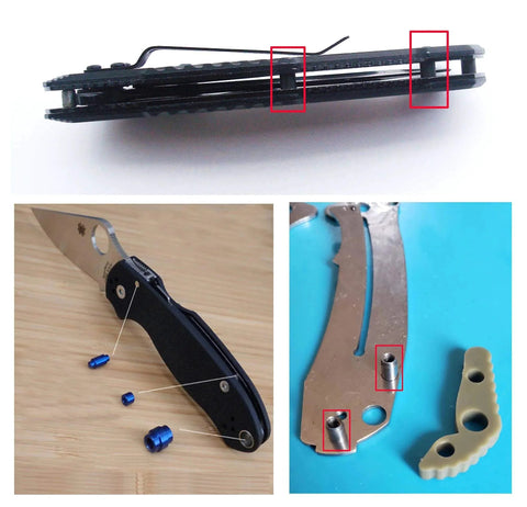 Backspacer Standoff Pins For EDC Folding Knives Pack Of 10 Pivot Pin Screws Folding Knife Rivets And Shaft Fasteners CNC
