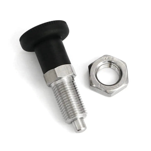 Stainless Steel Spring Return Knob Plunger M8 With Non Removable Knob Indexing Pin Coarse Thread For Precise Positioning Smooth Rotation