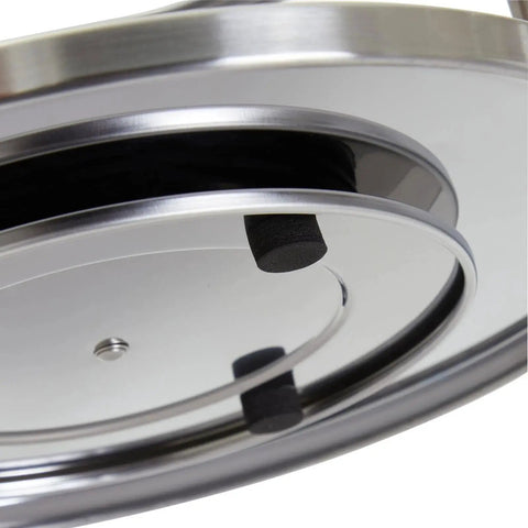 Bottom view of 2-Tier Lazy Susan Spice Rack Organizer for Cabinet and Pantry, Stainless Steel, 10.5 Inch Diameter