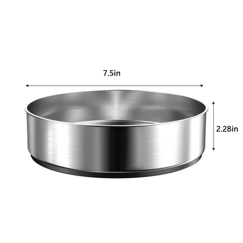 Rotating Lazy Susan Turntable Organizer for Kitchen Cabinets and Countertops, 304 stainless steel, 7.5-inch diameter, side view