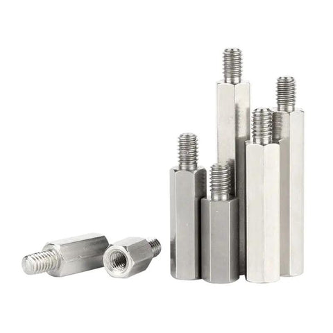 Stainless Steel M5 Standoff Screws 20mm With 8mm Hex Spacers For PCBs 5Pcs shown in multiple angles