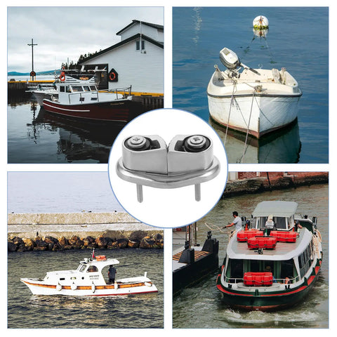 Veemoon cam cleat, polished stainless steel 316 marine deck hardware for kayak/sailboat/canoe