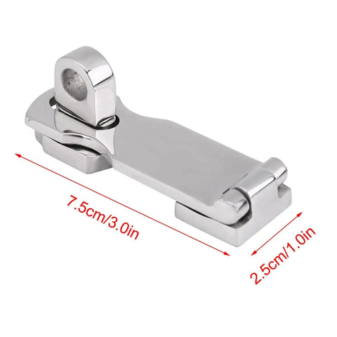 Dioche boat latch, 316 stainless steel, 75mm long marine hatch fastener.