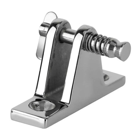 Stainless steel quick-release boat hatch hinge with spring pin, 90° angle, 60mm length