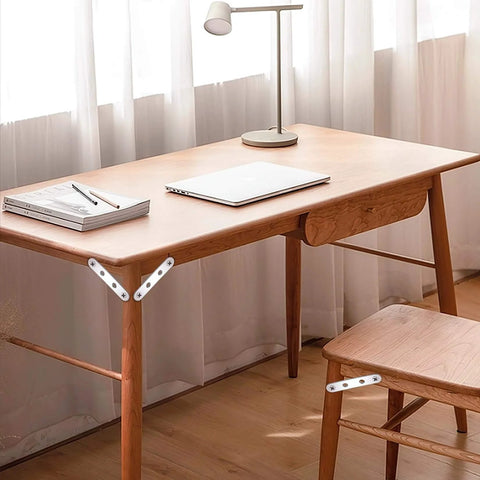 Mending Plates Flat Brackets, 12 Pcs Stainless Steel Straight Brace Brackets, Corner Fixing Joining Plates for Furniture installed on table and chair