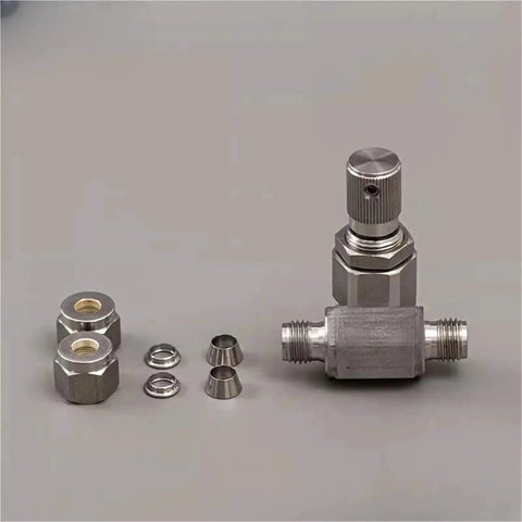 316L Stainless Steel MV Series Double Card Sleeve Metering Control Valve For Low Flow High Precision MV-1, disassembled view