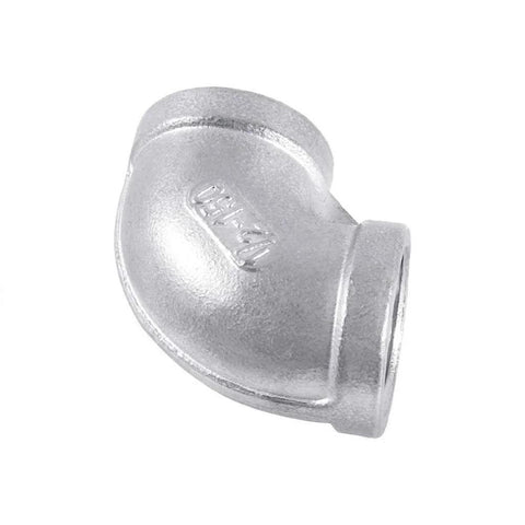 JoyTube Stainless Steel 304 Cast Pipe Fitting One Half Inch To One Half Inch Female To Female NPT Threaded 90 Degree Elbow Class 150