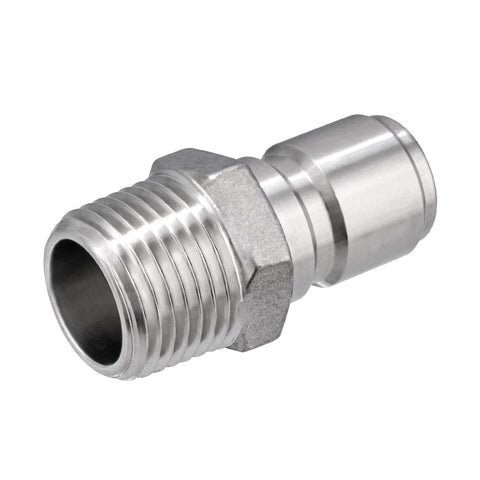Stainless Steel Quick Disconnect Male NPT 1/2 Inch Homebrewing Connector 2 Pack For Fast Easy Brew System Hookups