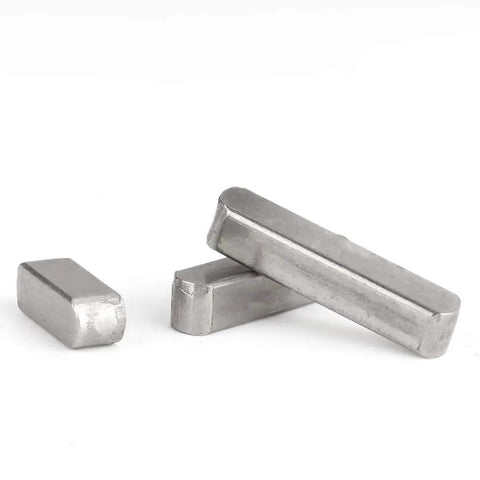 140 Piece Parallel Drive Shaft Key Set with Round Ended Keys, Stainless Steel Keystock for Fasteners and Machinery