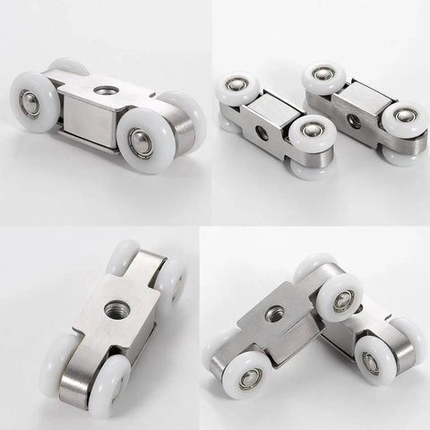 Stainless Steel Heavy Duty Sliding Patio Door Rollers With Ball Bearing Wheel Pulley for Wood Aluminum or Vinyl Doors 2.79 by 0.98 Inch Replacement Roller Assembly