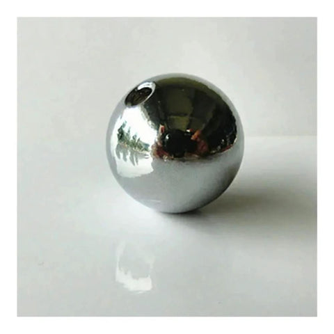 5PCS Solid Stainless Steel Ball with Hole OD 12mm Perforated Steel Ball(5 PCS,12mm x 5mm), polished 304 stainless steel close-up