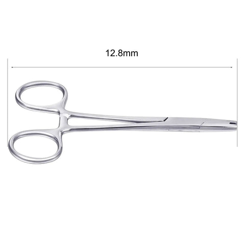 Side view of 4mm Jaw Piercing Ball Removal Tool Stainless Steel Dermal Anchor Forceps For Dermal Tops Unscrew And Screw Ball Pliers.