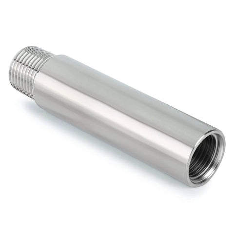 Two Pack Stainless Steel Pipe Fittings 1/4 Inch NPT Male To 1/4 Inch NPT Female Threaded Nipple Cast Pipe 4 Inch Length 304 Stainless Steel