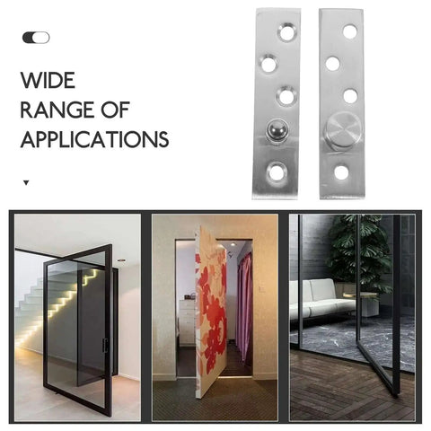 Heavy Duty 360 Degree Rotating Pivot Hinges 2 Pack Concealed Center Shaft Stainless Steel Swivel Hinge for hidden door applications