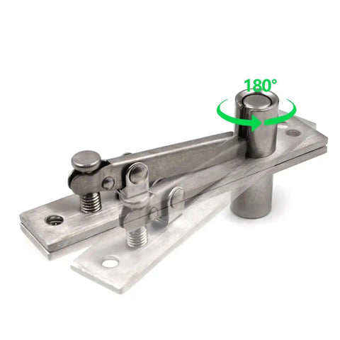 Heavy Duty Stainless Steel Wood Door Pivot Hinges Built Tough With 180 Degree Rotation Adjustable Swing Mount L Shape Design, Durable Door Hardware
