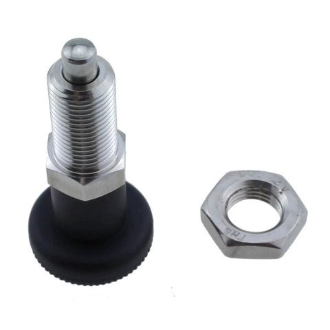 Stainless Steel Spring Return Knob Plunger M10 Push Fit Ball Nose Indexing For Quick Release And Smooth Rotation In Industrial Machinery And Fixtures