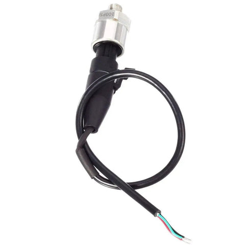 0 To 100 Psi Pressure Transducer Sensor With 316 Stainless Steel Body One Eighth Inch NPT Oil Fuel Air Water Pressure Transmitter 5V DC Output 0.5V To 4.5V Includes Connector Harness Kit