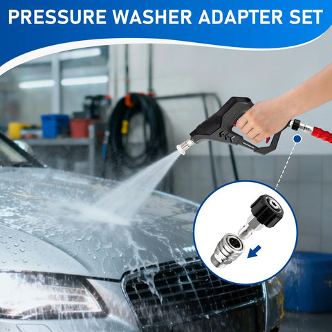 Pressure washer adapter set, Amazon, stainless steel quick-connect kit with M22 to 3/8 in swivel fittings, 4-pack