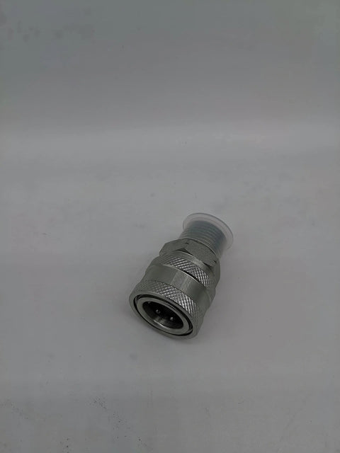 1/2 in male quick-connect fitting, silver metal with knurled grip for pressure washer adapters