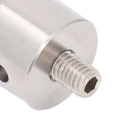 Total Station Prism Adapter Quick Release In Stainless Steel for RTK Surveying close-up of threaded interface
