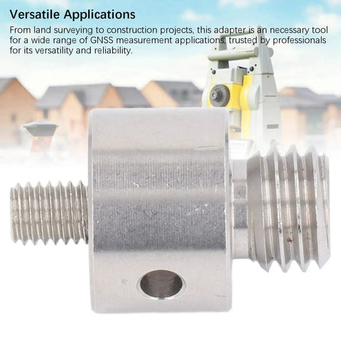 Total Station Prism Adapter Quick Release In Stainless Steel, M8 to 5/8in 11 interface, secure connection for RTK surveying tools.