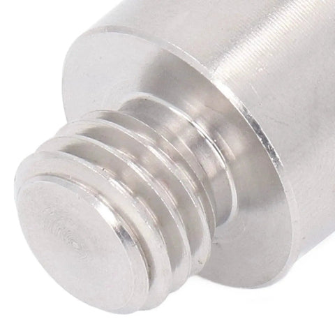 Close-up of Total Station Prism Adapter Quick Release in stainless steel, showing secure mount threads for RTK surveying tools.