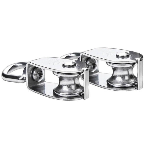 25MM Pulley System, 2 Pcs M25 Pulleys Block with Rope and Hooks, Stainless Steel M25 Single Pulley Wheel for Indoor Outdoor Lifting Project