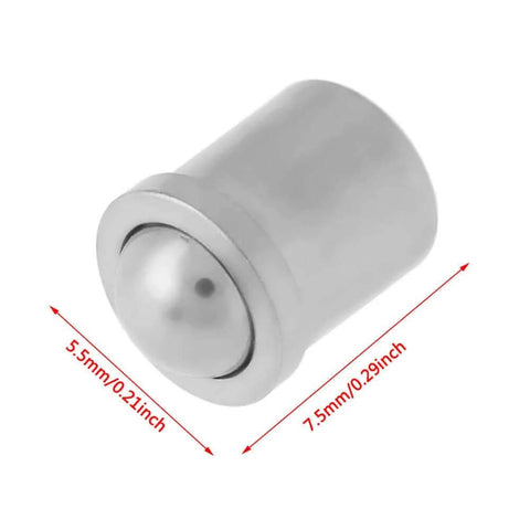 10 pcs 304 stainless steel push fit ball spring plungers showing 5mm x 6mm body, compact design, suitable for precision positioning