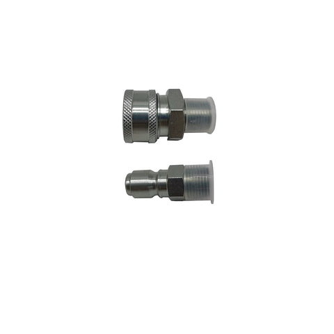 2-piece metal quick-connect adapter set, 1/2 in male threads, 5000 PSI, for pressure washers