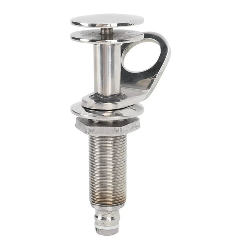 Mud guard boat cleat, 304 stainless steel retractable deck-mount with bolt and nut (front view)