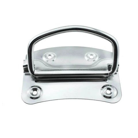 Heavy Duty Stainless Steel Ring Pull Folding Handle Set For Drawers Cabinets Doors Tool Boxes Includes Screws Two Pack